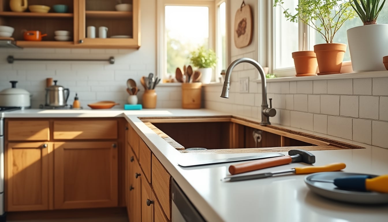 découvrez notre guide pratique pour remplacer un plan de travail de cuisine sans avoir à tout démonter. des astuces simples, des conseils efficaces et des étapes claires pour rafraîchir votre espace culinaire en toute simplicité.